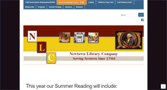 Desktop Screenshot of newtownlibrarycompany.org